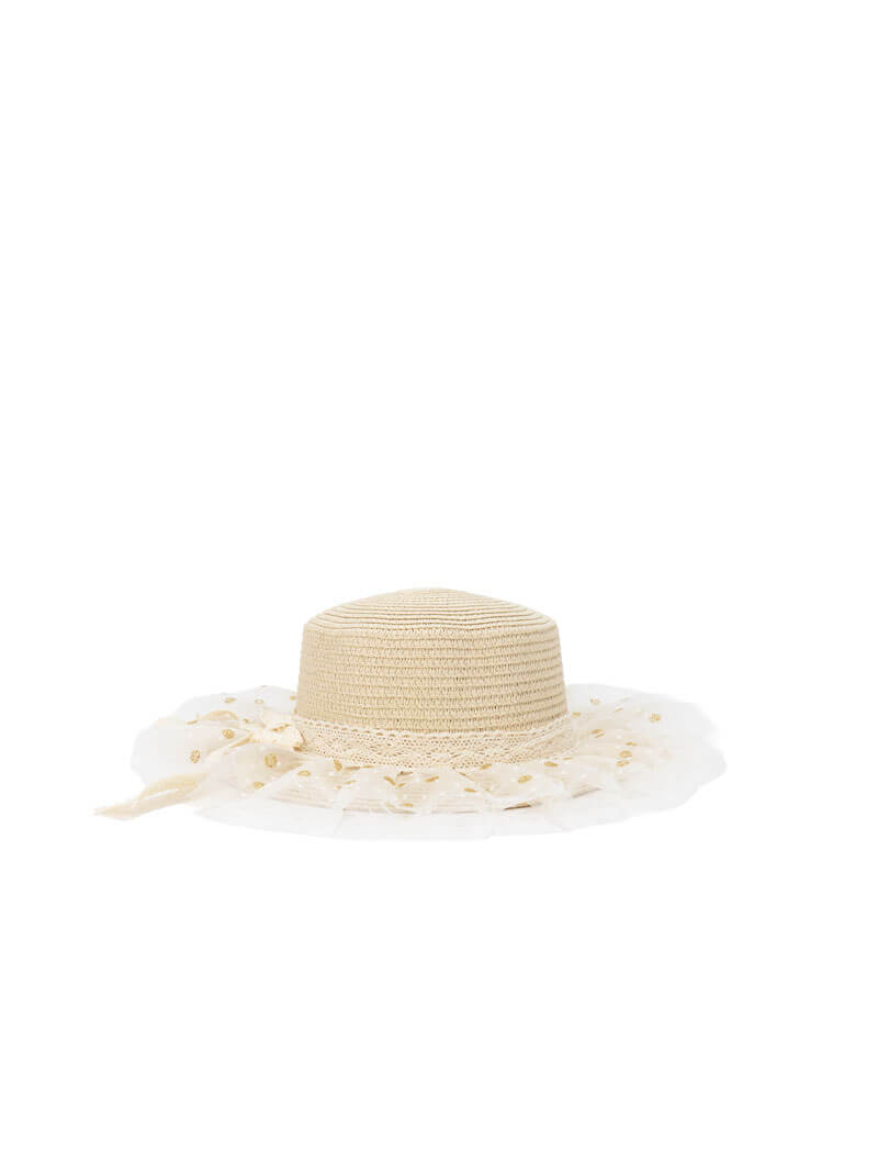 Chapeau en paille brodé